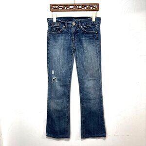 BCBGMaxAzria Blue Jeans Denim Medium Wash Casual Agnes Boot Cut Cotton Womens 26